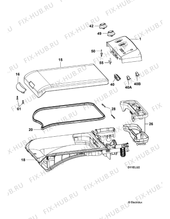 Взрыв-схема стиральной машины Zanussi ZWT10120 - Схема узла Command panel 037